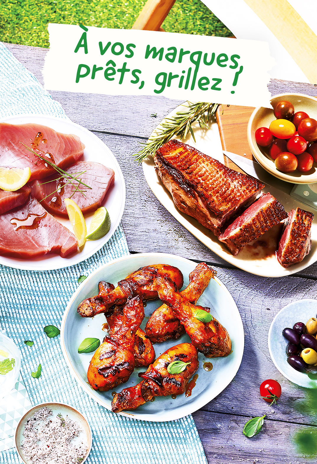 À la plancha ou au barbecue, profitez de notre sélection de viandes, poissons et légumes à griller : saumon, chipolatas, merguez, côtes de porc, gambas et bien plus encore