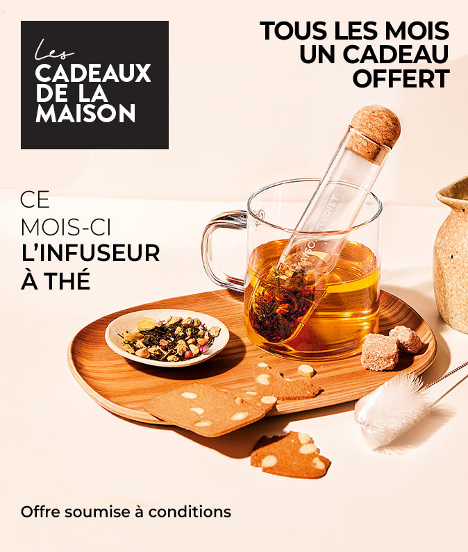 Profitez d'un cadeau de la Maison Thiriet, ce mois-ci l'infuseur à thé offert dès 80€ d'achat en livraison à domicile