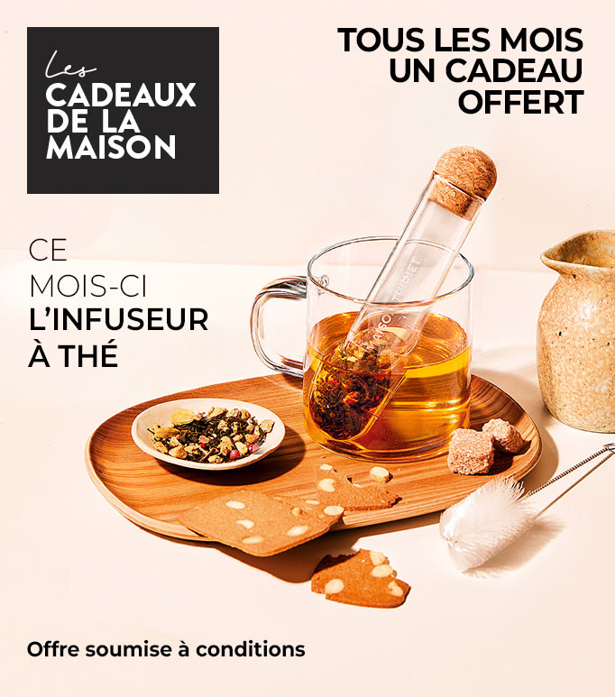Profitez d'un cadeau de la Maison Thiriet, ce mois-ci l'infuseur à thé offert dès 80€ d'achat en livraison à domicile