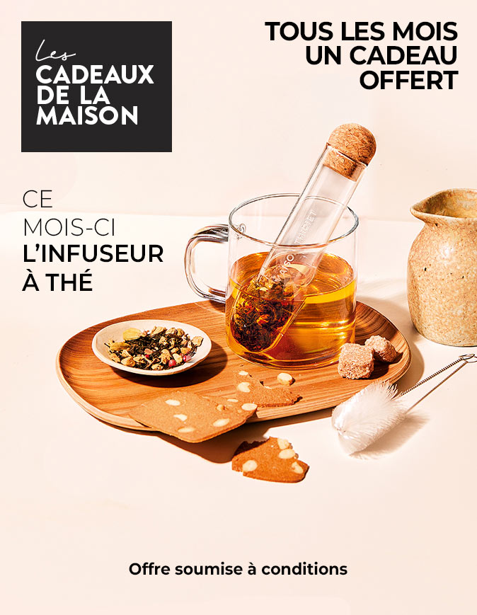 Profitez d'un cadeau de la Maison Thiriet, ce mois-ci l'infuseur à thé offert dès 80€ d'achat en livraison à domicile