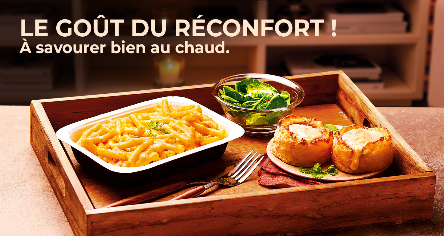 Réchauffez vos soirées d’hiver avec notre sélection de plats réconfortants : mac & cheese, aligot, tartiflette, pizzas au fromage