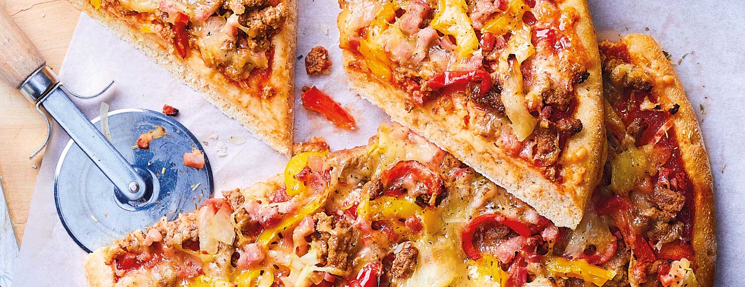 Pizza pâte épaisse Little Joe Bœuf cheddar