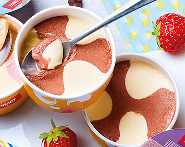 Glaces pour enfant - Pots de glace vanille chocolat