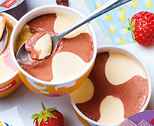 Glaces pour enfant - Pots de glace vanille chocolat