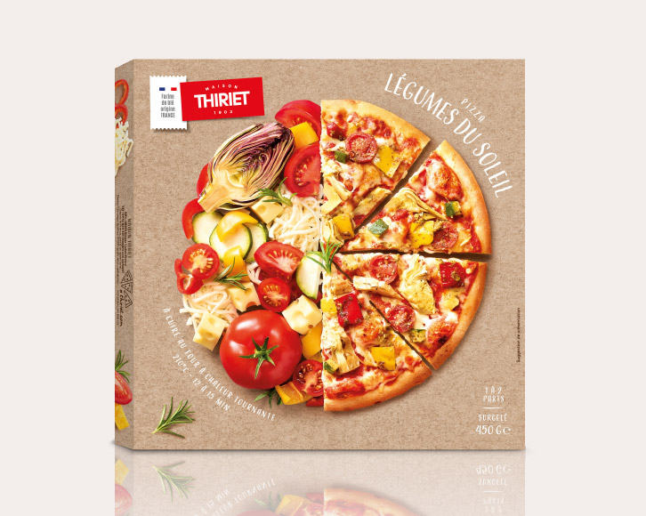 Pizza à pâte cuite au feu de bois - Pizza aux légumes du soleil