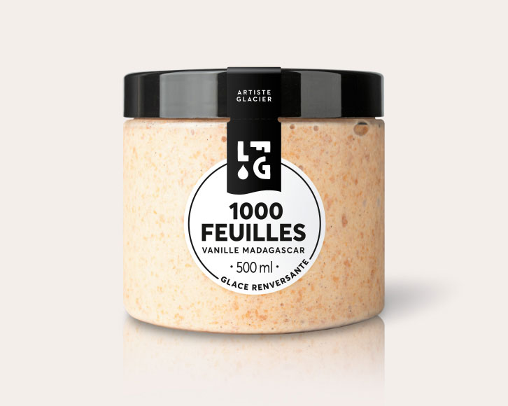 Glaces artisanales - Crème glacée mille feuilles et vanille de Madagascar