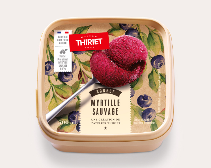 Glaces - Crèmes glacées et sorbets - Premiums - Sorbet Plein Fruit Myrtille sauvage