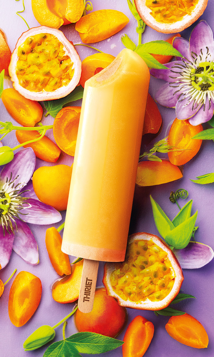 Glaces - Bâtonnets - Plein Fruit - 6 Bâtonnets Plein Fruit Passion Abricot