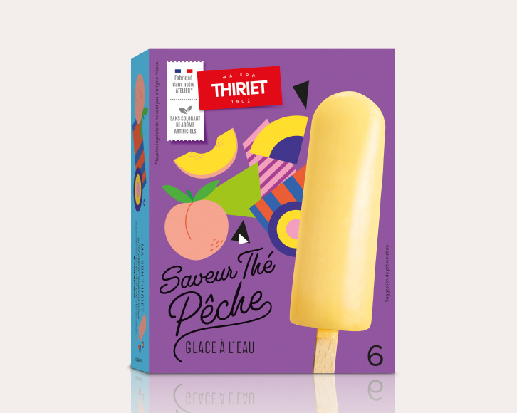 Glaces - Bâtonnets - Essentiels - 6 Bâtonnets saveur thé pêche