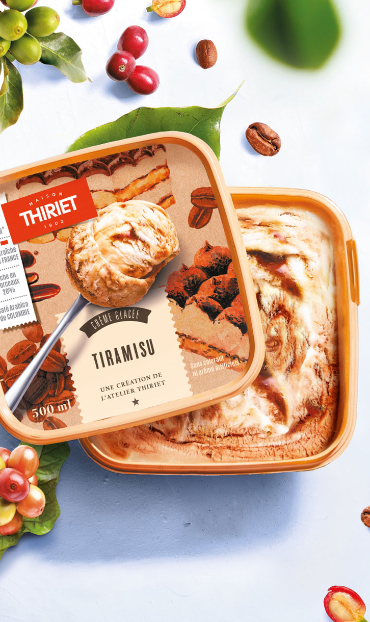 Glaces - Crèmes glacées et sorbets - Premiums - Crème glacée façon tiramisu
