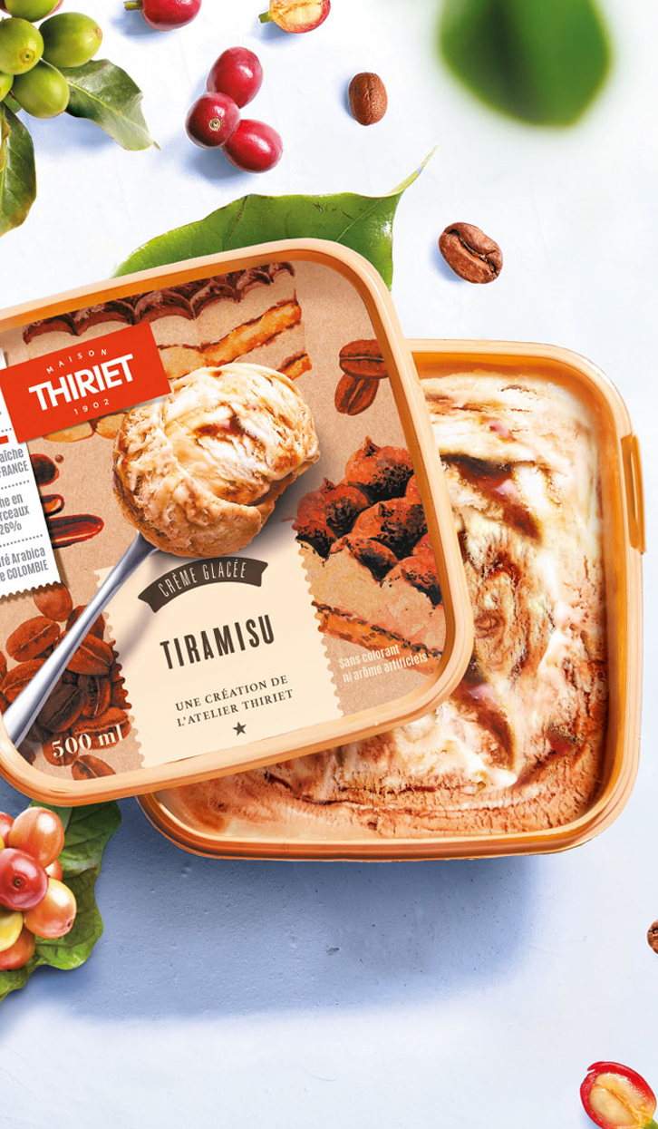 Glaces - Crèmes glacées et sorbets - Premiums - Crème glacée façon tiramisu