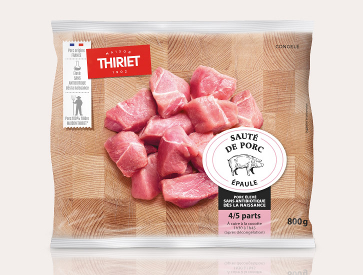 Viandes, volailles - Viandes bouchères - Porc - Sauté de porc - sans antibiotique dès la naissance