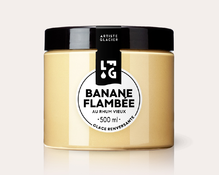 Glaces - Crèmes glacées et sorbets - Artisanales - Glace Banane Flambée au vieux rhum