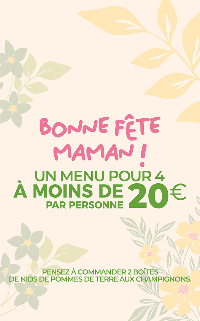 Menu moins 20€