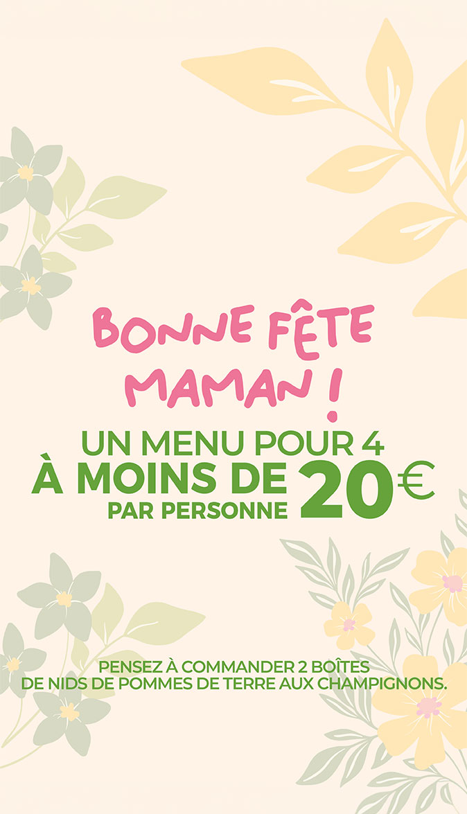 Menu moins 20€