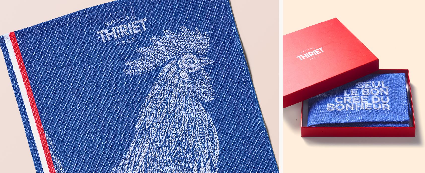 Le carnet bleu blanc de la Maison Thiriet en cadeau