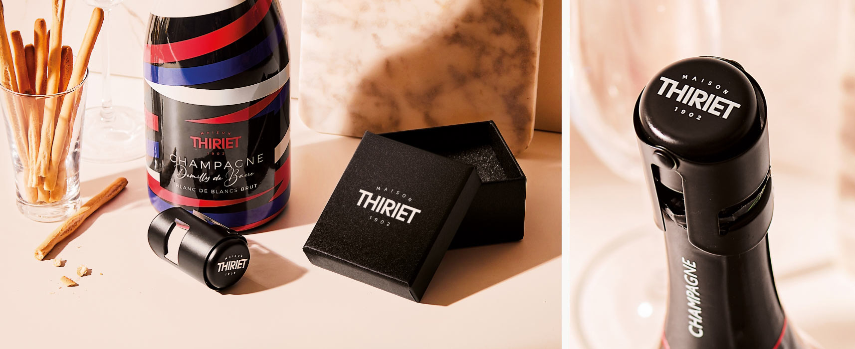 Le bouchon de champagne de la Maison Thiriet en cadeau