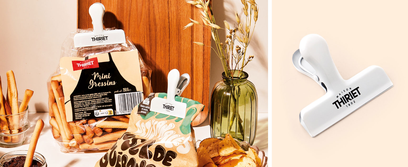 Le set de 3 pinces en métal de la Maison Thiriet en cadeau